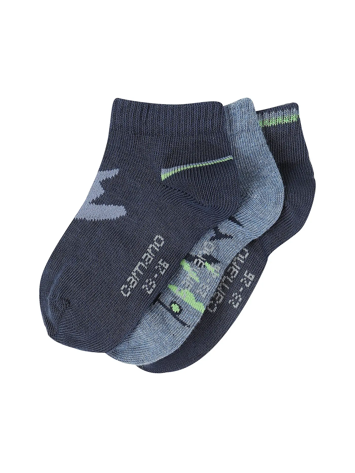 CAMANO | Jungen Sneakersocken 3er Pkg denim melange | 